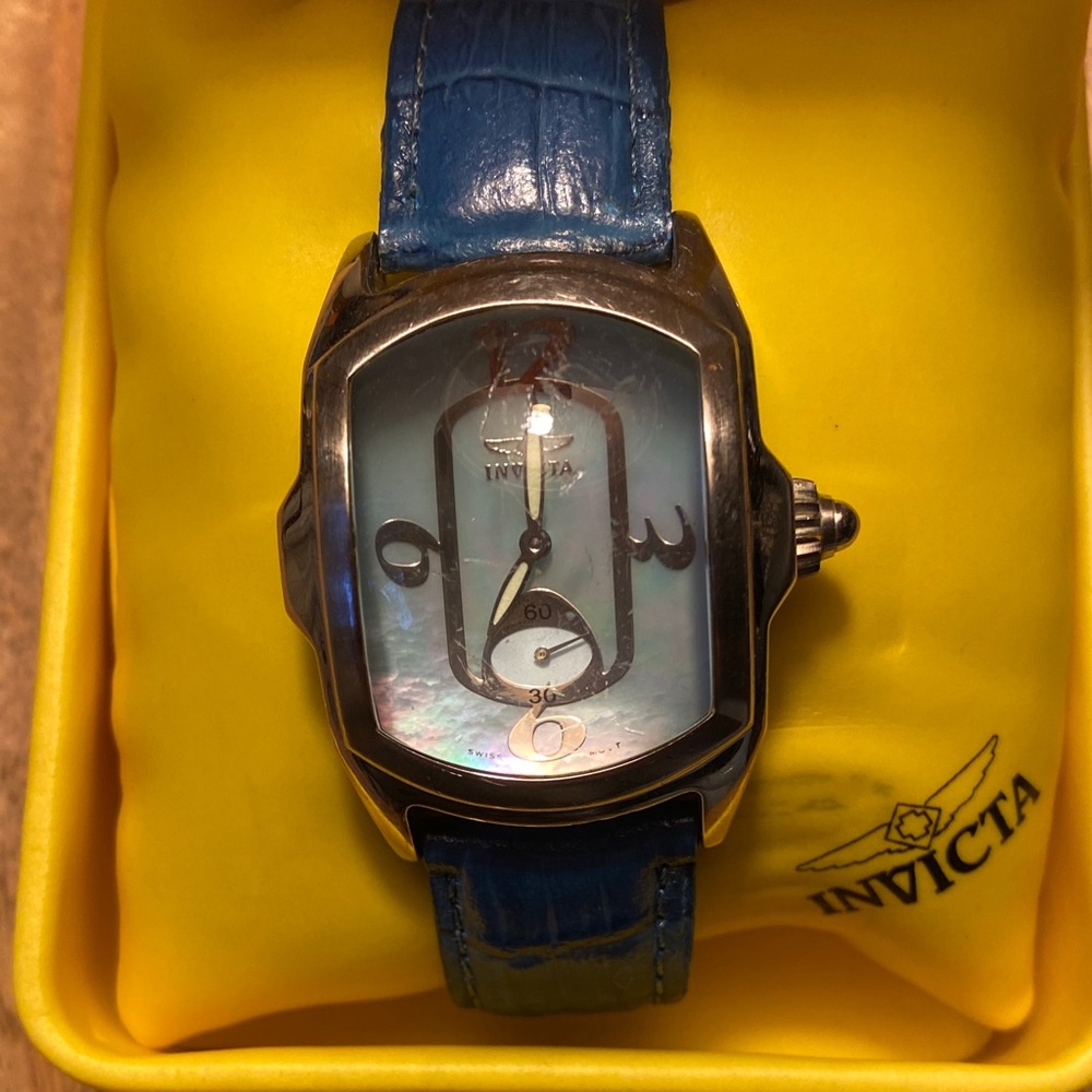 Invicta Lupah Blue Strap Silver Dial Watch - Picture 2 of 7